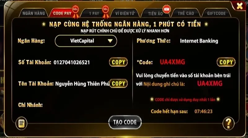 Hướng dẫn thực hiện nạp tiền Hitclub nhanh chóng, an toàn