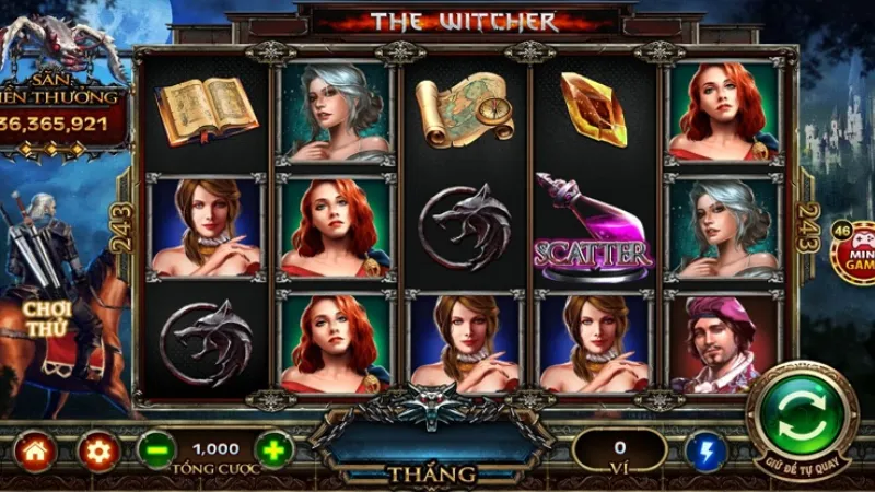 Những ưu điểm game slots the Witcher Hit club