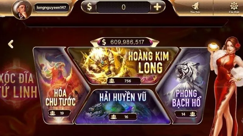 Giới thiệu game cược Xóc Đĩa Tứ Linh Hitclub Trò chơi hấp dẫn 2024