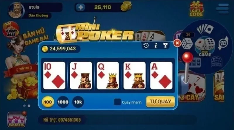 Luật chơi chi tiết minigame poker Hitclub không nên bỏ qua